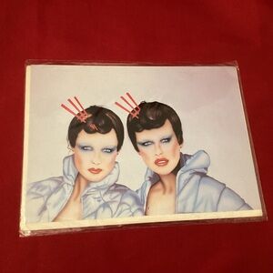 Vintage 1980s Japanese Girls greetings card